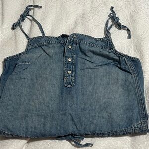 GAP Blue Denim  Dress with Tie Detail